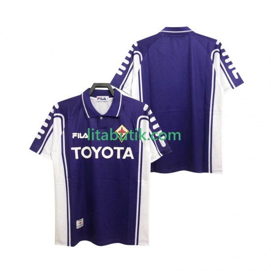 Fiorentina 2000 Retro Män Hemma Fotbollströja 1999 Kortärmad