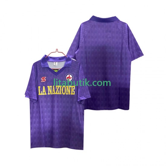 Fiorentina 1989 1990 Retro Män Hemma Fotbollströja Kortärmad