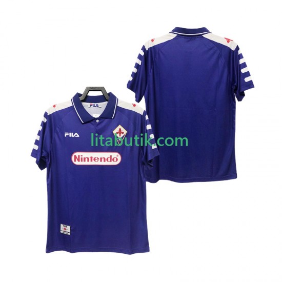 Fiorentina Retro Män Hemma Fotbollströja 1998 1999 Kortärmad