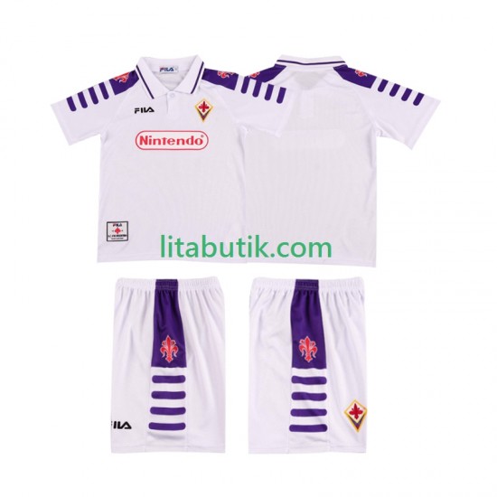 Fiorentina Retro Barn Borta Fotbollströja 1998 1999 Kortärmad
