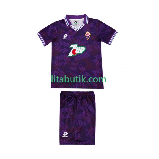 Fiorentina 1992 1993 Retro Barn Hemma Fotbollströja Kortärmad