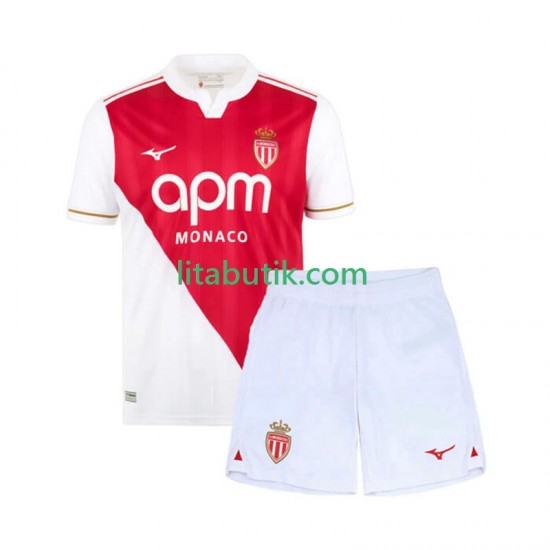 AS Monaco Barn Hemma Fotbollströja 2025-2026 Kortärmad