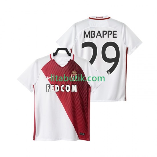 AS Monaco Mbappé 29 2016 2017 Män Hemma Fotbollströja Kortärmad