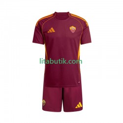 AS Roma Barn Hemma Fotbollströja 2025-2026 Kortärmad