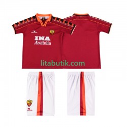 AS Roma Retro Barn Hemma Fotbollströja 1998 1999 Kortärmad AS Roma Retro Barn Hemma Fotbollströja 1998 1999 Kortärmad