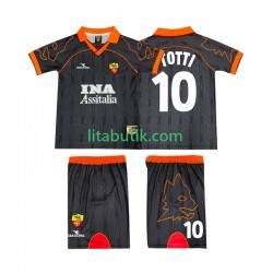 AS Roma TOTTI 10 2000 Retro Barn Borta Fotbollströja 1999 Kortärmad AS Roma TOTTI 10 2000 Retro Barn Borta Fotbollströja 1999 Kortärmad