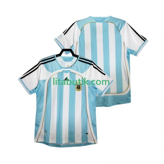 Argentina 2014 Retro Män Hemma Fotbollströja Kortärmad