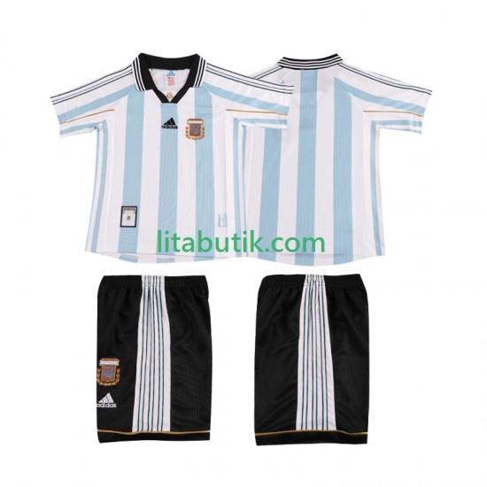 Argentina Retro Barn Hemma Fotbollströja 1998 Kortärmad