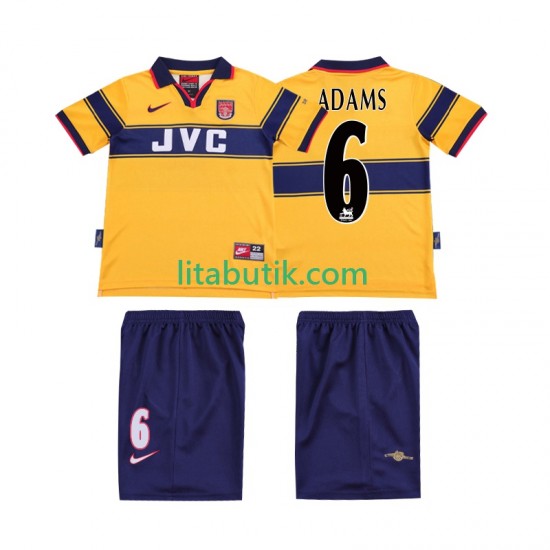 Arsenal ADAMS 6 1997 Retro Barn Borta Fotbollströja 1999 Kortärmad