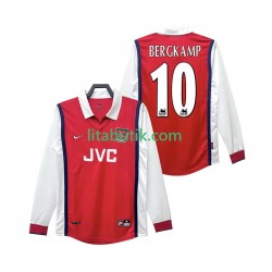 Arsenal BERGKAMP 10 Retro Män Hemma Fotbollströja 1998 1999 Långärmad Arsenal BERGKAMP 10 Retro Män Hemma Fotbollströja 1998 1999 Långärmad