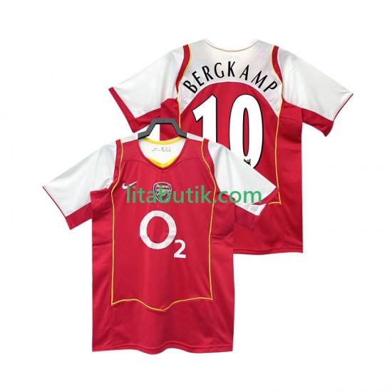 Arsenal BERGKAMP 10 2005 Retro Män Hemma Fotbollströja 2004 Kortärmad