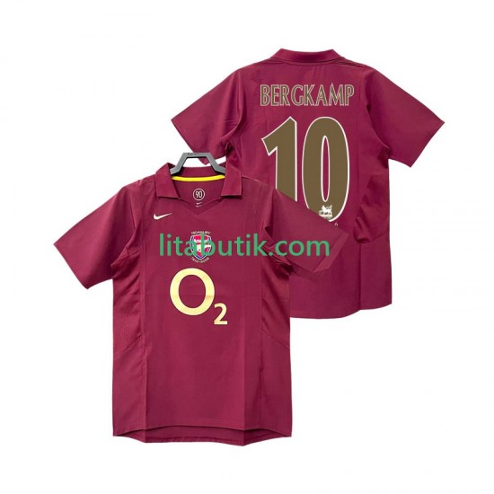 Arsenal BERGKAMP 10 2005 Retro Män Hemma Fotbollströja 2006 Kortärmad