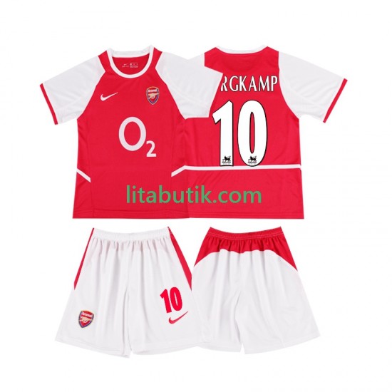 Arsenal BERGKAMP 10 2003 Retro Barn Hemma Fotbollströja 2002 Kortärmad