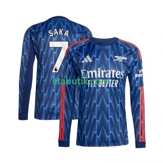 Arsenal Bukayo Saka 7 Män Borta Fotbollströja 2025-2026 Långärmad
