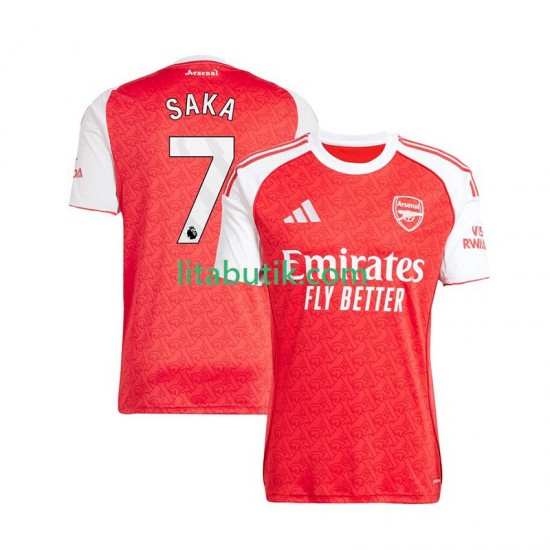 Arsenal Bukayo Saka 7 Män Hemma Fotbollströja 2025-2026 Kortärmad