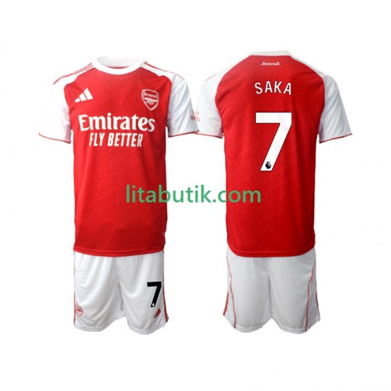 Arsenal Bukayo Saka 7 Barn Hemma Fotbollströja 2025-2026 Kortärmad