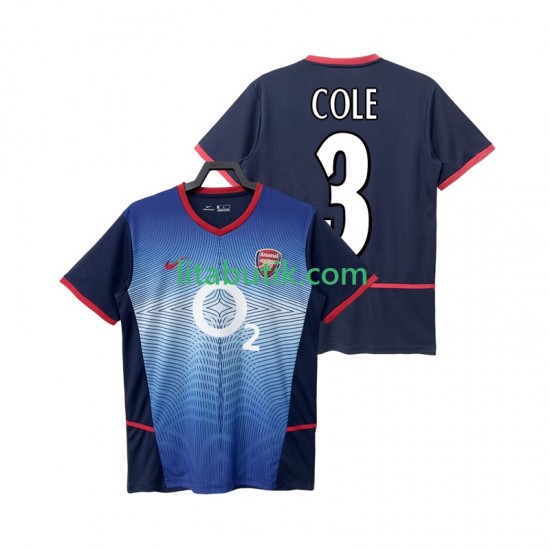 Arsenal COLE 3 Retro Män Borta Fotbollströja 2002 2004 Kortärmad