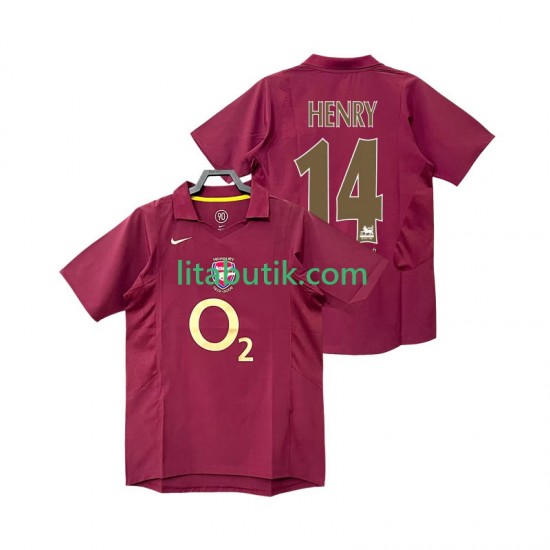 Arsenal Henry 14 2005 Retro Män Hemma Fotbollströja 2006 Kortärmad
