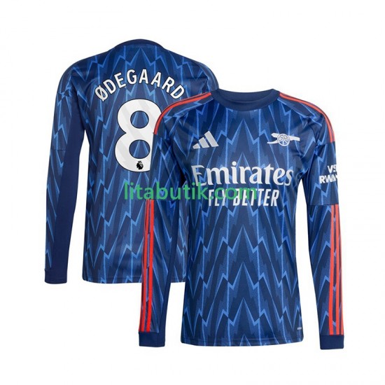 Arsenal Martin Odegaard 8 Män Borta Fotbollströja 2025-2026 Långärmad