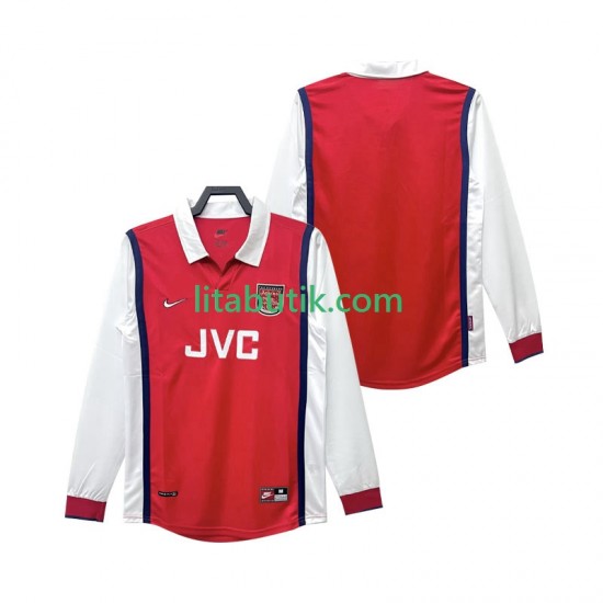 Arsenal Retro Män Hemma Fotbollströja 1998 1999 Långärmad