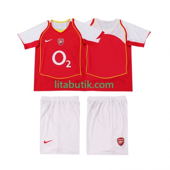 Arsenal 2005 Retro Barn Hemma Fotbollströja 2004 Kortärmad
