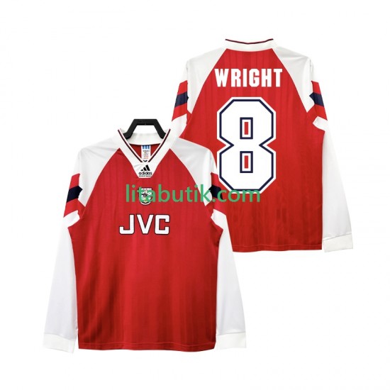 Arsenal WRIGHT 8 192 1994 Retro Män Hemma Fotbollströja Långärmad