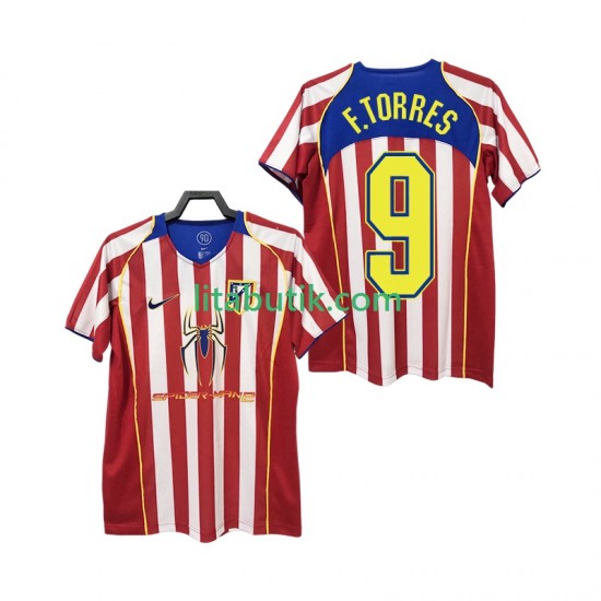 Atlético Madrid F TORRES 9 2005 Retro Män Hemma Fotbollströja 2004 Kortärmad