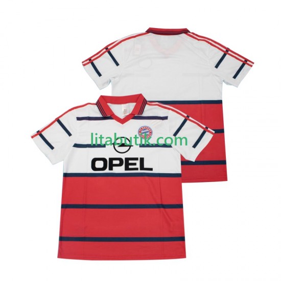 FC Bayern München Retro Män Borta Fotbollströja 1998 1999 Kortärmad