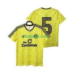 Borussia Dortmund 5 1988 1989 Retro Män Hemma Fotbollströja Kortärmad Borussia Dortmund 5 1988 1989 Retro Män Hemma Fotbollströja Kortärmad