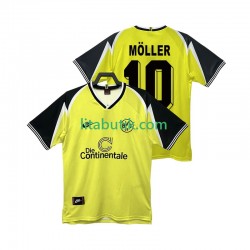 Borussia Dortmund Moller 10 1995 1996 Retro Män Hemma Fotbollströja Kortärmad Borussia Dortmund Moller 10 1995 1996 Retro Män Hemma Fotbollströja Kortärmad