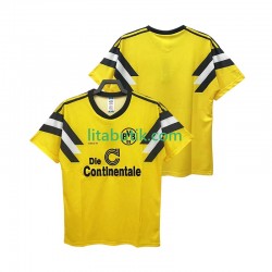 Borussia Dortmund DFB-POKAL 1989 Retro Män Hemma Fotbollströja Kortärmad Borussia Dortmund DFB-POKAL 1989 Retro Män Hemma Fotbollströja Kortärmad