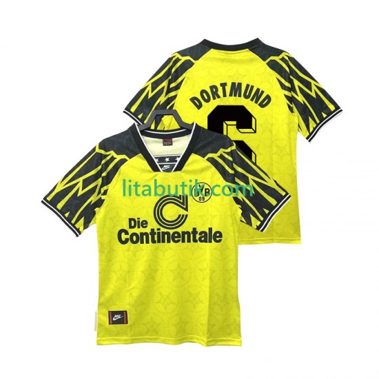 Borussia Dortmund SAMMER 6 1994 1995 Retro Män Hemma Fotbollströja Kortärmad
