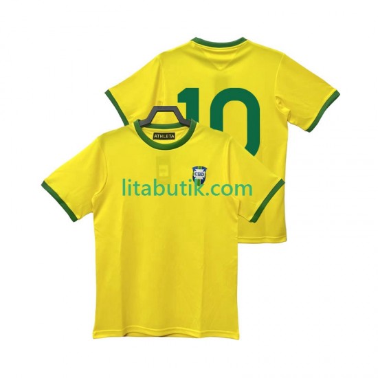 Brasilien 10 1970 Retro Män Hemma Fotbollströja Kortärmad