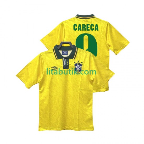 Brasilien CARECA 9 1991 1993 Retro Män Hemma Fotbollströja Kortärmad