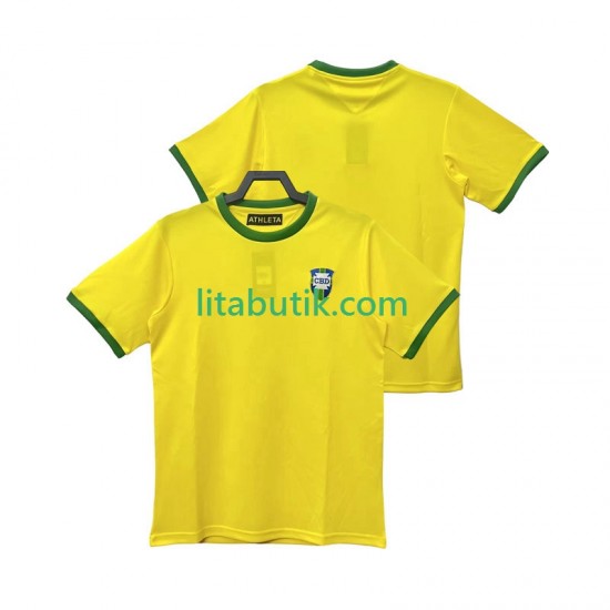 Brasilien 1970 Retro Män Hemma Fotbollströja Kortärmad