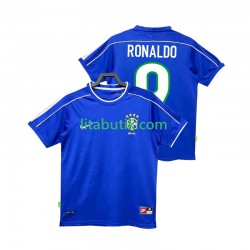 Brasilien Ronaldo 9 Retro Män Borta Fotbollströja 1998 Kortärmad