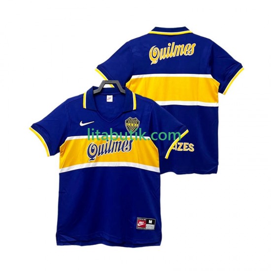 CA Boca Juniors 1997 Retro Män Hemma Fotbollströja 1998 Kortärmad
