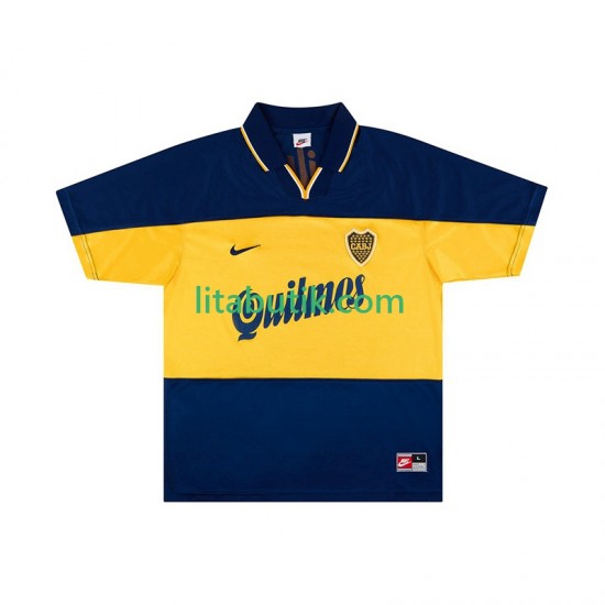 CA Boca Juniors 2000 Retro Män Hemma Fotbollströja 1999 Kortärmad