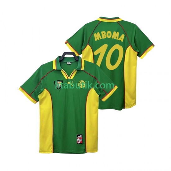 Kamerun MBOBA 10 Retro Män Hemma Fotbollströja 1998 Kortärmad