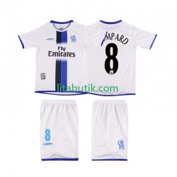 Chelsea LOMPARD 8 2003 Retro Barn Borta Fotbollströja 2004 Kortärmad