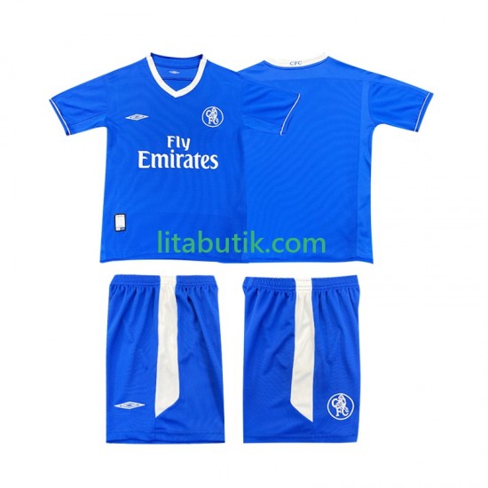 Chelsea 2003 2005 Retro Barn Hemma Fotbollströja Kortärmad