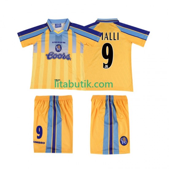 Chelsea VIALLI 9 1995 1997 Retro Barn Borta Fotbollströja Kortärmad