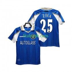 Chelsea ZOLA 25 1997 Retro Män Hemma Fotbollströja 1999 Kortärmad