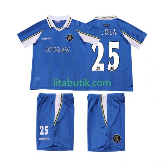 Chelsea ZOLA 25 1997 Retro Barn Hemma Fotbollströja 1999 Kortärmad
