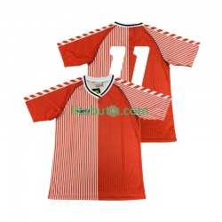 Danmark 11 1986 Retro Män Hemma Fotbollströja Kortärmad Danmark 11 1986 Retro Män Hemma Fotbollströja Kortärmad