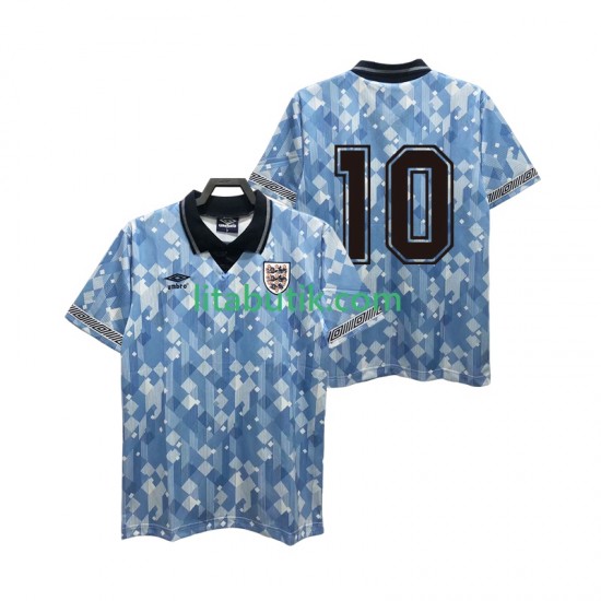 England 10 1990 Retro Män Tredje Fotbollströja Kortärmad