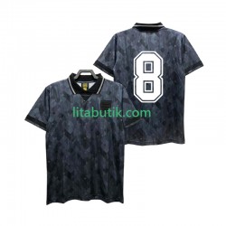 England 8 1990 Retro Män Borta Fotbollströja Kortärmad
