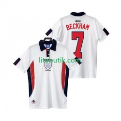 England BECKHAM 7 Retro Män Hemma Fotbollströja 1998 Kortärmad
