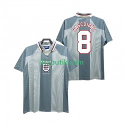 England CASCOIGNE 8 1996 Retro Män Borta Fotbollströja Kortärmad