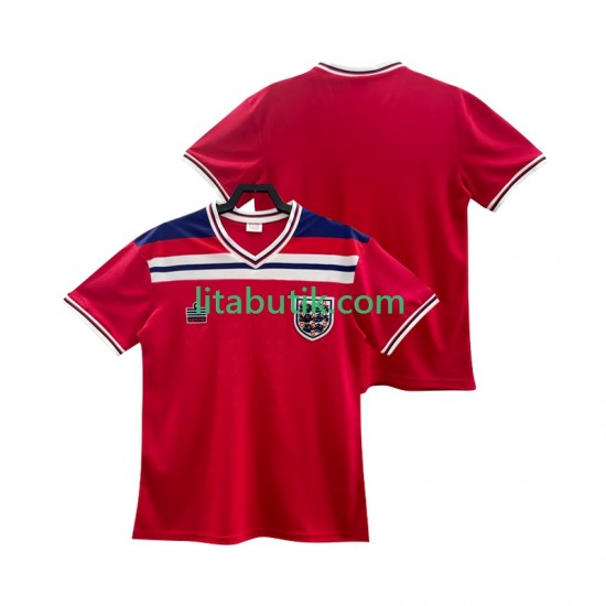 England 1982 Retro Män Borta Fotbollströja Kortärmad